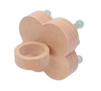 ZASCHMOY Masseur de Cuir Chevelu, Pierre en Bois, Dents Polies, Outil de Massage du Cuir Chevelu, Peigne Ergonomique Portable en Forme de Trèfle à Quatre Feuilles, avec 9 Petites Dents de