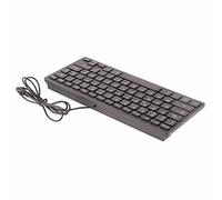 ZASCHMOY Mini Clavier D'ordinateur de Bureau USB Filaire Muet, Clavier de Petite Langue à 78 Touches pour Une Utilisation au Bureau (Français)