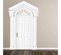 ZASCHMOY Mini Dollhouse Door Door pour 1:12 Scale Dollhouse - Construction en Bois Habilement Conçue avec Une Fabrication Exquise pour la Décoration de la Maison de Poupée