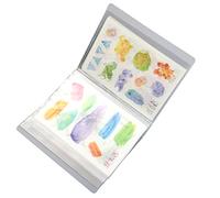 ZASCHMOY Mini Livret de Rangement A6, Organiseur de Documents PP de 40 Pages avec Poches Transparentes Imperméables, pour Autocollants, Cartes Postales, Insertion de Compte à Main