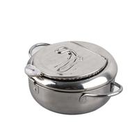 ZASCHMOY Mini Marmite en Acier Inoxydable avec Thermomètre - Outil de Cuisine Compatible avec Induction pour un Contrôle Précis de l'huile - Options 2,2 L et 3, (Taille S 20 cm/7,9 pouces)