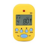 ZASCHMOY Mini Métronome Numérique Beat Tap M50 Tempo - Métronome Professionnel Compact avec Fonctionnalités Multifonctions et Sortie Casque - Facile à Transporter pour les Musiciens (YELLOW)