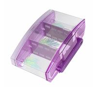 ZASCHMOY Mini Un Aquarium LED Acrylique Trois Divisions Boîte d'isolement Reproducteur pour Les Petits Poissons avec Une Lumière Réglable - Violet (Purple)