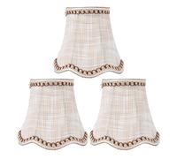 ZASCHMOY Minimaliste Moderne à Clamp/Holder-on-tissu Lampadaire pour l'ampoule E14-3pcs Ensemble avec un Chiffon texturé Doux pour les Lustres de Bougies, Diffusion de la Lumière Qui a du Tarif
