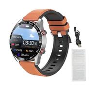 ZASCHMOY Montre Intelligente à écran Tactile, écran HD de 1,52 Pouces, Moniteur de Fréquence Cardiaque, Plus de 100 Modes Sportifs, Cadrans Personnalisables, IP67, Appels BT, Autonomie de 3 (Cuir