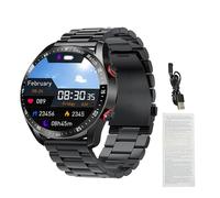 ZASCHMOY Montre Intelligente à écran Tactile, écran HD de 1,52 Pouces, Moniteur de Fréquence Cardiaque, Plus de 100 Modes Sportifs, Cadrans Personnalisables, IP67, Appels BT, Autonomie de 3 (Acier