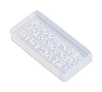 ZASCHMOY Moule en Silicone pour Nail Art, Lettres 3D, Moule en Résine de 26 Lettres de L'alphabet avec Silicone Souple de qualité Alimentaire pour Décorations D'ongles et Artisanat de (Ensemble 2