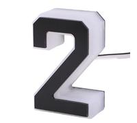 ZASCHMOY Numéro de Maison à LED, Plaque D'adresse Moderne éclairée, Design élégant Noir et Blanc avec Lueur Chaude, Acrylique étanche IP44 pour la Décoration Extérieure de la Mais