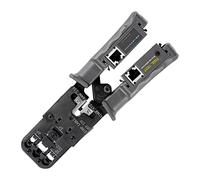 ZASCHMOY Outil de Sertissage à Cliquet, Pince à Sertir Multifonction 4 en 1 avec Testeur LED, pour Câble Réseau 8P 6P 4P, Fil Téléphonique, Outil Manuel D'électricien