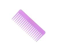 ZASCHMOY Peigne à Dents Larges, Grand Peigne Démêlant pour Cheveux Bouclés, Brosse de Massage du Cuir Chevelu Antistatique avec 19 Dents Rondes, pour un Coiffage Facile sur Cheveu (PURPLE)