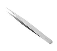 ZASCHMOY Pince à Greffer des Cils Outil D'extension de Cils en Acier Inoxydable avec Tête Droite et Incurvée pour Faux Ongles Bijoux Artisanat Épilation des Sourcils (Pince à épiler droite