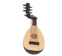 ZASCHMOY Pipa Mini-Luth Exquis - Décoration d'instruments de Musique Artisanale - Réplique en Bois de 6 Pouces pour Le Bureau, la Bibliothèque ou l'accessoire Photo