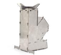 ZASCHMOY Poêle à Fusée de Randonnée Portable avec Conception Détachable en Acier Inoxydable - Mini Poêle à Bois Pratique pour Cuisson en Plein Air, Cafetière et Bouilloires