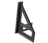 ZASCHMOY Protéracteur carré de Menuiserie Polyvalent avec 45 90 Degrés, Souverain Triangulaire en Aluminium anodisé pour l'outil de Mesure de Disposition du Charpentier d'ingénieur, Bleu (BLACK)