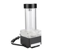 ZASCHMOY PUB FS6PD-17 Anode en Aluminium de qualité Supérieure PMMA POM Pompe à Eau Intégrée Refroidie à l'Eau pour Ordinateur Débit de 800 L/H avec Tête de Pompe de 4 M pour des Solutions de (BLACK)