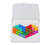 ZASCHMOY Puzzle Tangram-Jeu de société en Plastique en Forme de Cœur pour Enfants-pensée Logique et Jouet éducatif d'interaction Parent-Enfant (Forme de Coeur)