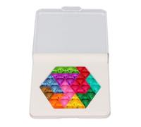 ZASCHMOY Puzzle Tangram-Jeu de société en Plastique en Forme de Cœur pour Enfants-pensée Logique et Jouet éducatif d'interaction Parent-Enfant (Hexagone 2,99x5,18 Pouces)