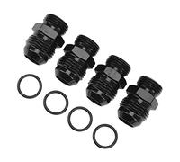 ZASCHMOY Raccord Mâle ORB en Alliage d'aluminium, Joint Torique 1500PSI, Adaptateur évasé Mâle pour Refroidisseur d'huile, Pompe à Carburant 8AN ORB à 8AN, 4 Pièces (à 10AN)