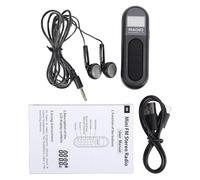 ZASCHMOY Radio FM Portable, Radio à Transistor de Poche Rechargeable avec écran LCD et Prise Casque 3,5 Mm, pour Le Jogging, Le Cyclisme, Les Activités de Plein Air (Black)