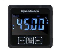 ZASCHMOY Rapporteur D'inclinomètre Numérique, Détecteur D'angle de Haute Précision, Boîte de Niveau électronique Multifonctionnelle pour Menuiserie, Bâtiment et Automobile (SILVER)