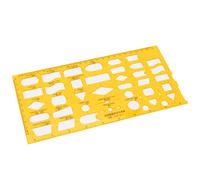 ZASCHMOY Règle de Modèle de Dessin de Conception Architecturale Multifonctionnelle et Durable - Formes Géométriques en Plastique de Haute qualité pour l'architecture, l'ingénierie et les Mesures