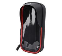 ZASCHMOY Sac de Téléphone à Vélo Résistant à l'eau avec écran Tactile Rotatif à 360 ° et Sunshade, Fermeture à Glissière Double et Casque pour Le Vélo, Noir (Rouge)