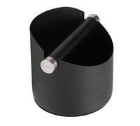 ZASCHMOY Seau à Marc de café en Acier Inoxydable FC-04-1 avec Cafetière en Silicone - Convient aux Accessoires de Cuisine pour la Maison, le Restaurant et le Bar (Noir grande taille (FC-05-2))