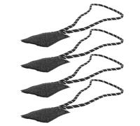 ZASCHMOY Secure Radio Microphone Porte-Microphone avec Tissu de Mélange - Accessoire de d'application de la Loi, Force de Traction 50 LB, Câble Long, 4pcs (Câble Long)