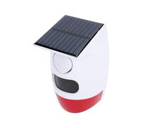 ZASCHMOY Sirène D'alarme Solaire avec Capteur de Mouvement, Son Fort de 120db, Détecteur Infrarouge sans Fil à énergie Solaire, Télécommande à Portée de 12m