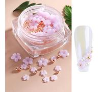 ZASCHMOY Strass pour Ongles en Forme de Fleur, Mini Joli Design de Fleurs avec Changement de Couleur Vive Sous la Lumière du Soleil, pour Décorations D'art D'ongle DIY pour Femmes et (PURPLE)