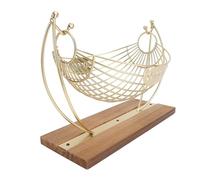 ZASCHMOY Support de Stockage de Capsules de café - Panier de Stockage de Capsules de café en Fer avec Base en Bois, adapté aux Cuisines et aux Bureaux, Peut Contenir 18 de 52 mm.