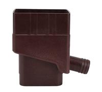 ZASCHMOY Système de Collecte de Pluie Professionnel Kit de Divertisseur de Versement avec Résistance aux pour Un Stockage Efficace de l'eau - Applicabilité de Gouttière Blanche 2 "x3 (Marron