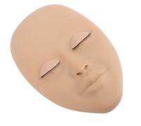 ZASCHMOY Tête de Mannequin de Cils, Tête de Formation D'extension de Cils de Paupière Amovible en Silicone pour L'enseignement de la Pratique du Maquillage, avec Conception Réutilisable (couleur de
