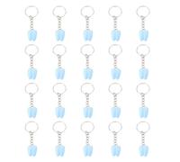 ZASCHMOY Tooth Keeper Necklace Set 20 Piece Portable Milk Tooth Storage Keychain for Lost Teeth Blue