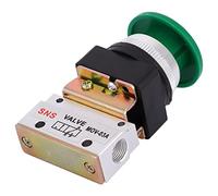 ZASCHMOY Vanne Mécanique Pneumatique G1/8 - MOV-03A - Corps en Alliage d'aluminium Durable - Commande par Bouton-poussoir pour une Utilisation Facile - Conception Légère et Compacte