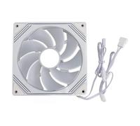 ZASCHMOY Ventilateur de Châssis ARGB 140x140x25mm, éclairage synchronisé Rvb, Ventilateur de Refroidissement Silencieux pour Dissipateur Thermique CPU, Boîtier PC (Blanc inversé)
