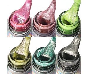 ZASCHMOY Vernis Gel œil de Chat 7 Ml, 6 Couleurs, Vernis à Ongles Soak Off, Longue Durée 30 Jours, sans Odeur, Texture Organique avec Effet de Décoloration pour Manucure Nail Art