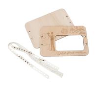 ZASCHMOY Votre Premier Million de Portefeuille en Bois - Porte-Monnaie Créatif, Cadeau en Espèces pour Anniversaires, Mariages, Ornement de Bureau Unique (Type de Couple)