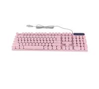ZASCHMOY Wired Gaming Keyboard USB 104 Key Ergonomic Mechanical Keyboard with RGB Backlighting and Multimedia Keys