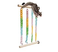 Zasdvn Accessoires De Cage pour Sugar Glider | Aire de Jeu pour Souris avec Poteau à Mâcher,Jouet D'Enrichissement Comportemental avec Escalade Et Exercice pour Lutter Contre L'Ennui