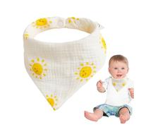 Zasdvn Bavoir triangulaire en coton pour bébé fille - Coton absorbant avec anneau de dentition pour salive et dentition, a, Siehe Beschreibung