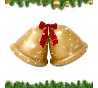 Zasdvn Boules de Noël Gonflables | Décoration de Clochettes de 56 cm avec Noeud pour Extérieur - Centre de Table Globe Ballon pour Fêtes Hivernales Extérieur Jardin Pelouse Porche Porte Fenêtre |