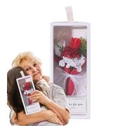 Zasdvn Bouquet d'œillets artificiels - Fleurs artificielles non irritantes pour salle de bain - Fleurs artificielles réalistes pour anniversaire de fête des mères