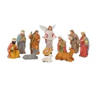 Zasdvn Crèche De Noël | Figurines Jésus Crèche Décoration De Noël | Statue Sainte Famille Ensemble | pour Intérieur Extérieur Table Étagère Bureau