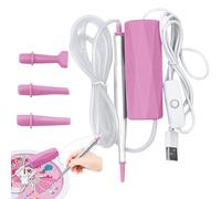 Zasdvn Gem Art Pen Stylo de peinture électrique sous vide - Puissance d'aspiration réglable - Rechargeable - Silencieux - Accessoire de bricolage sans