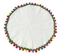 Zasdvn Kit de couverture au crochet, bouquet de crochet, couverture au crochet faite à la main, tapis floral doux et épais, kit de tricot, lavable en machine, décoration d'intérieur pour bébé