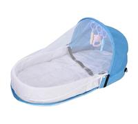 Zasdvn Lit De Voyage Pliant pour Bébé, Berceau Pliant | Lit De Voyage pour Bébé avec Filet Et Jouets De Développement, Berceau Portable pour Nouveau-né, Lit De Voyage Pliable pour Bébé