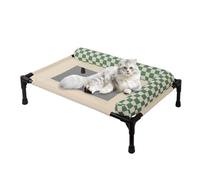 Zasdvn Lit surélevé pour chien - Respirant - Accessoire rafraîchissant pour animaux de compagnie - Pour l'extérieur - Soulevé du sol - Pour chiots et chats, terrasse, pelouse, camping, maison, côté