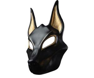 Zasdvn Masque de costume de chacal, accessoire de jeu de rôle pour Halloween, accessoire de scène pour spectacle théâtral, pour adultes, vacances, théâtre, spectacle sur scène, séance photo