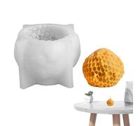 Zasdvn Moule en silicone pour fabrication de résine de peigne à miel, cylindre d'abeille, moule à savon cylindrique 3D, libération rapide, décoration de la maison, résine animale, pour fondant et